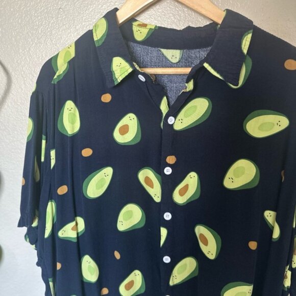 Avocado Print Button-Up Shirt - Picture 2 of 4